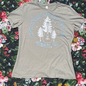 High Sierra Music Festival Quincy Ca acoustic guitar forest graphic tee Grey Med
